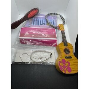 American Girl Hair Care Kit, Hairbrush, Styling Accessories, Jewelry, Ukulele L…